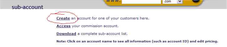 Select 'Create'