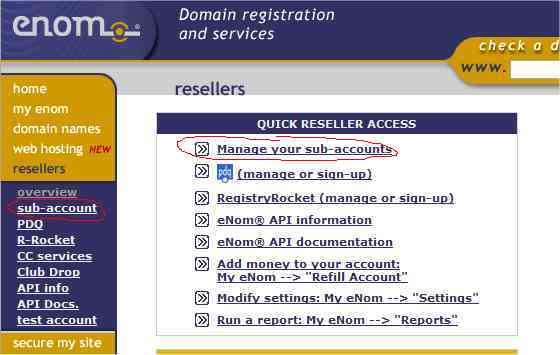 Select Sub-Accounts