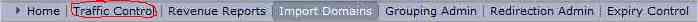 The top navigation bar has 'Traffic Control'