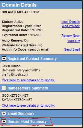 Select Host Summary